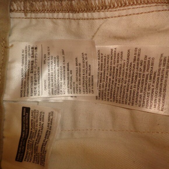 NWOT Levi's Strauss & Co. Two Horse Brand Pant W30xL32 Khaki Tan Zip/Button - Picture 13 of 15
